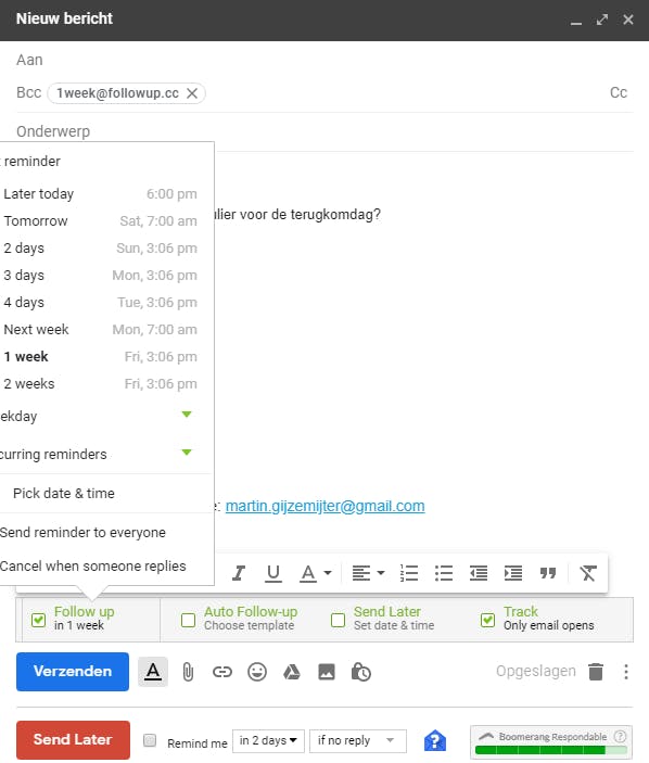Door automatisch follow-up mails te sturen kun je meer mails archiveren, omdat je er zelf niet meer aan hoeft te denken.