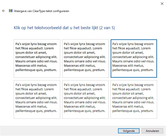 De wizard lijkt wel op een oogonderzoek.