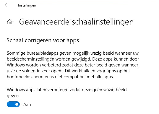 Ga na of de automatische correctie actief is.