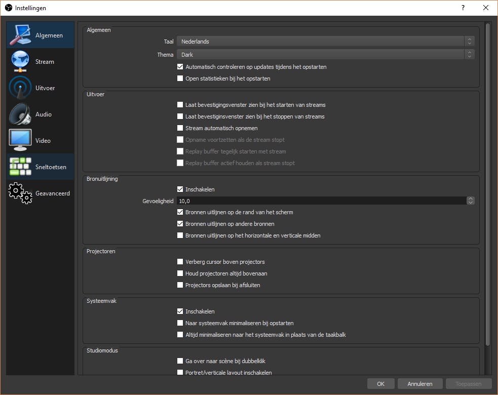 Voor je serieus aan de slag kunt met OBS Studio moet je eerst een lange lijst instellingen doorlopen.