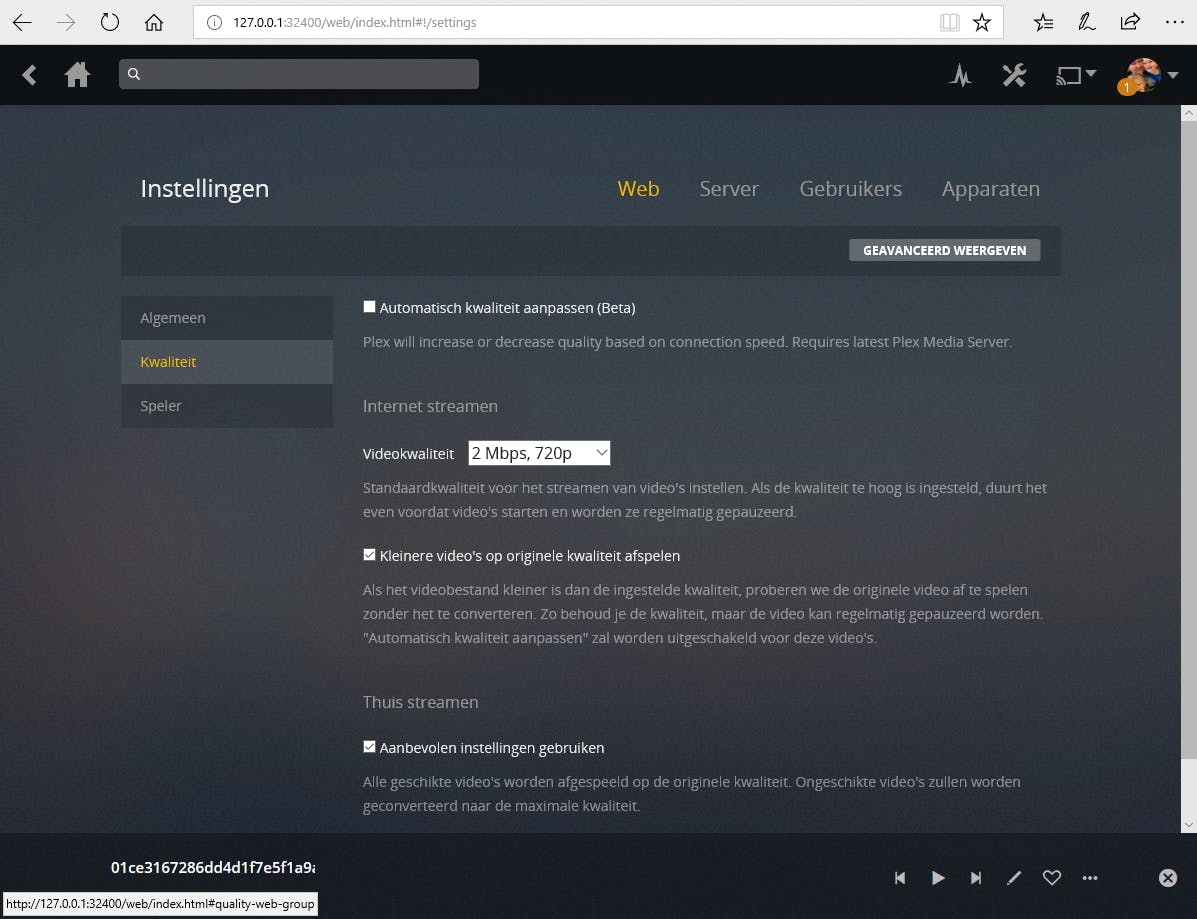 Tip 04 Vertel het programma in wat voor kwaliteit je de video’s wilt weergeven.