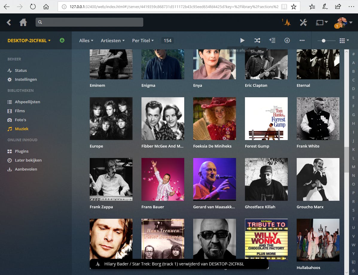 Tip 09 Plex is ook een prima beheer- en afspeelprogramma voor je muziek.