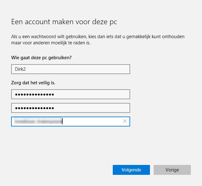 Tip 03 Maak een nieuw gebruikersprofiel voor een gebruiker zonder Microsoft-account.