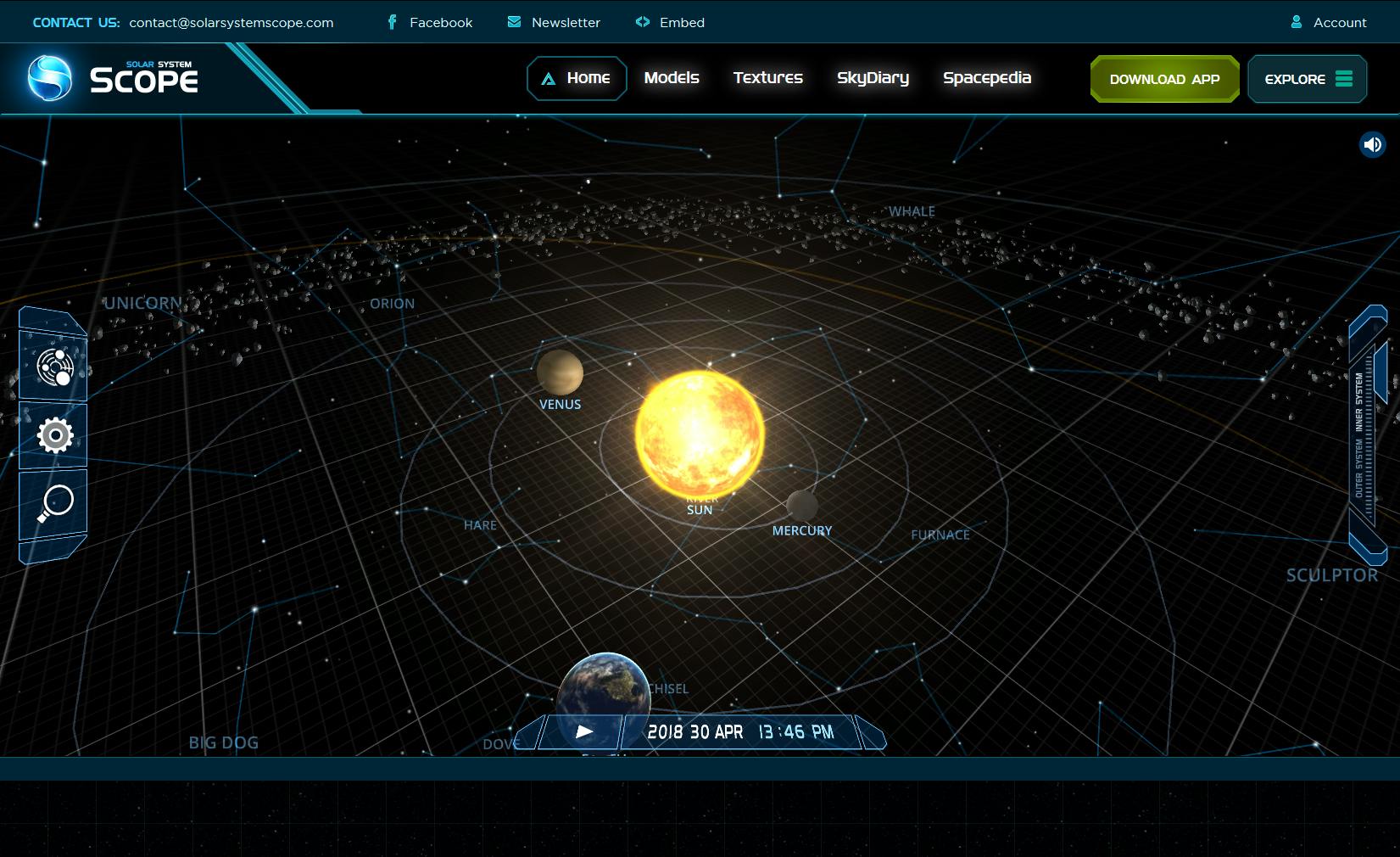 Met dit programma verken je de ruimte vanuit je browser.