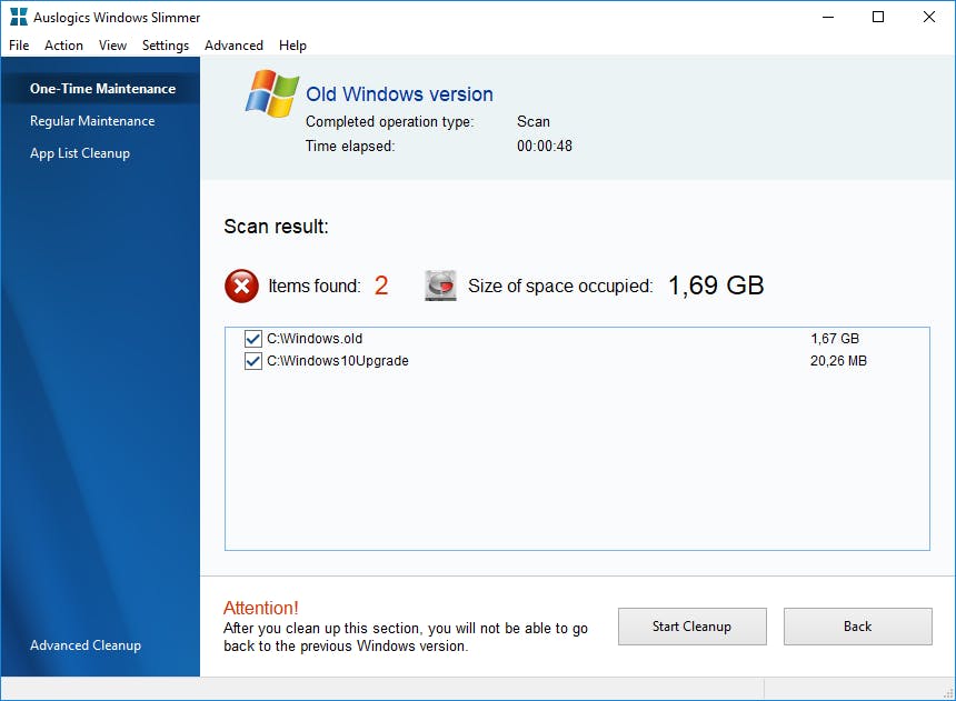 Tip 07: Met een klik op de knop verwijdert Windows Slimmer talloze nutteloze bestanden.