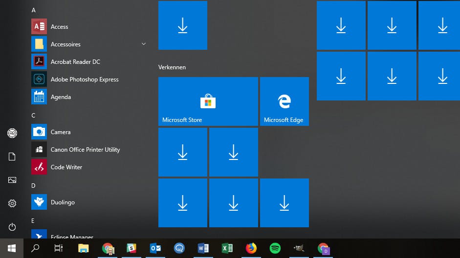 Recente items verbergen in  Windows 10