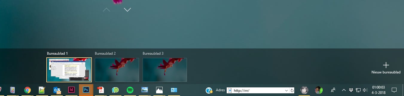 Tip 01 Werken met virtuele bureaubladen maakt georganiseerd werken supermakkelijk.