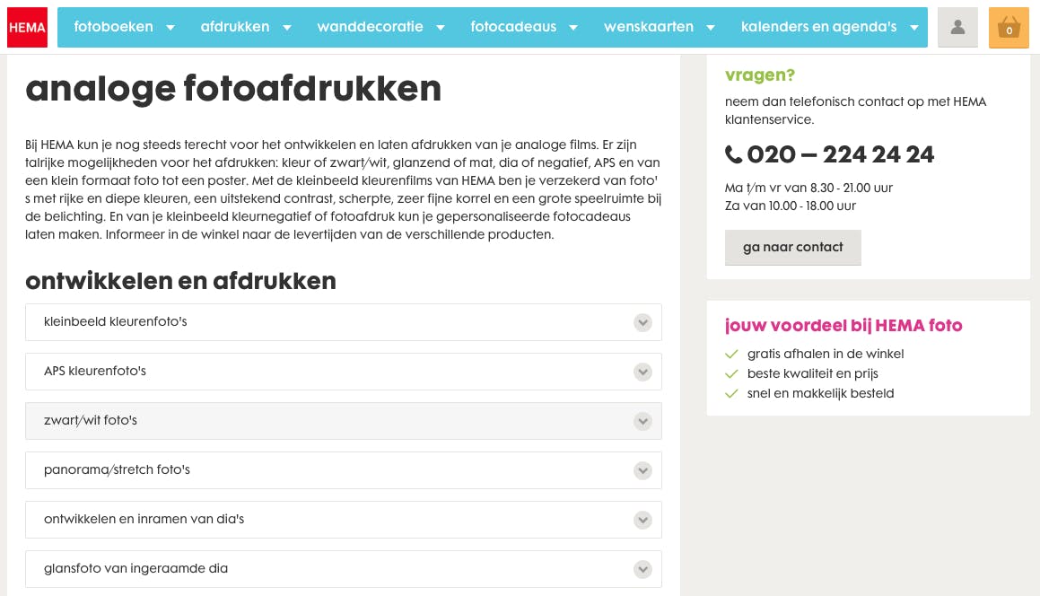 Voor het ontwikkelen van standaard analoge filmrolletjes ga je gewoon naar de HEMA of de drogist.