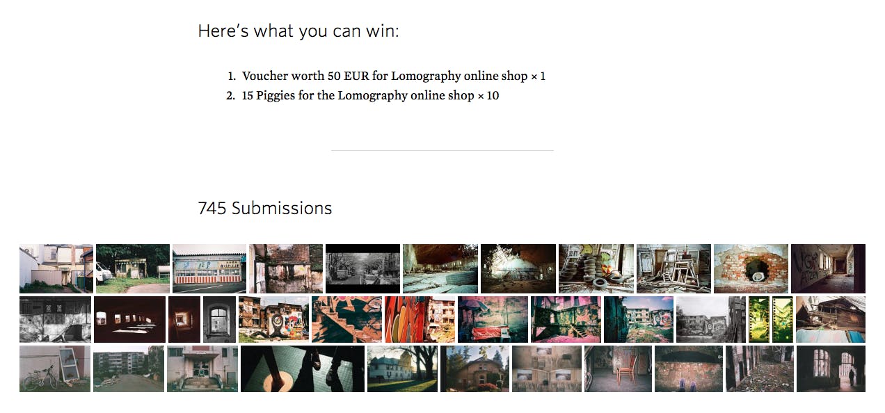 Tip 08 Doe mee aan wedstrijden op de lomography-website en win vouchers voor de webshop.