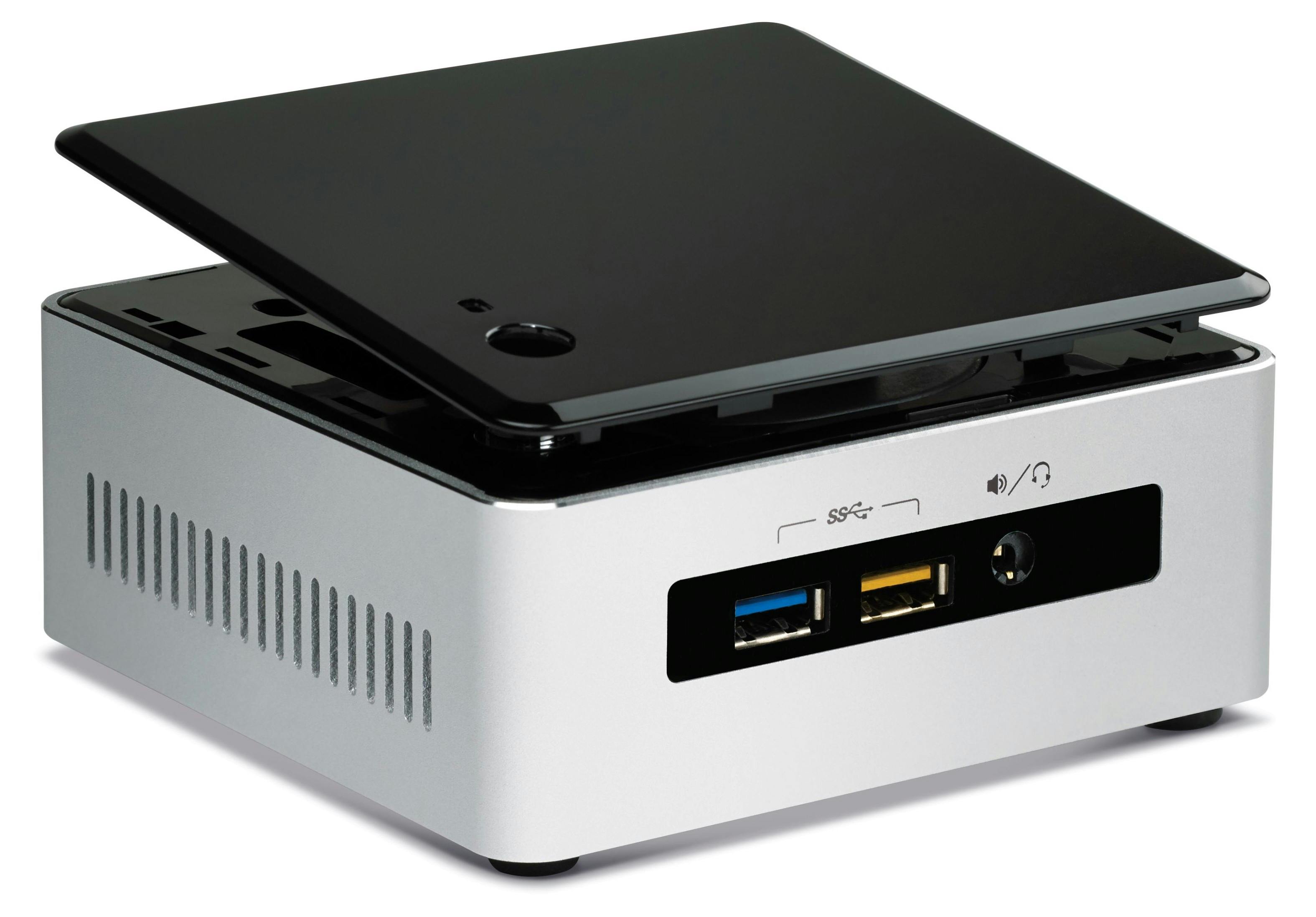 Een Intel NUC fungeert prima als mediaspeler en neemt bovendien zeer weinig ruimte in beslag.