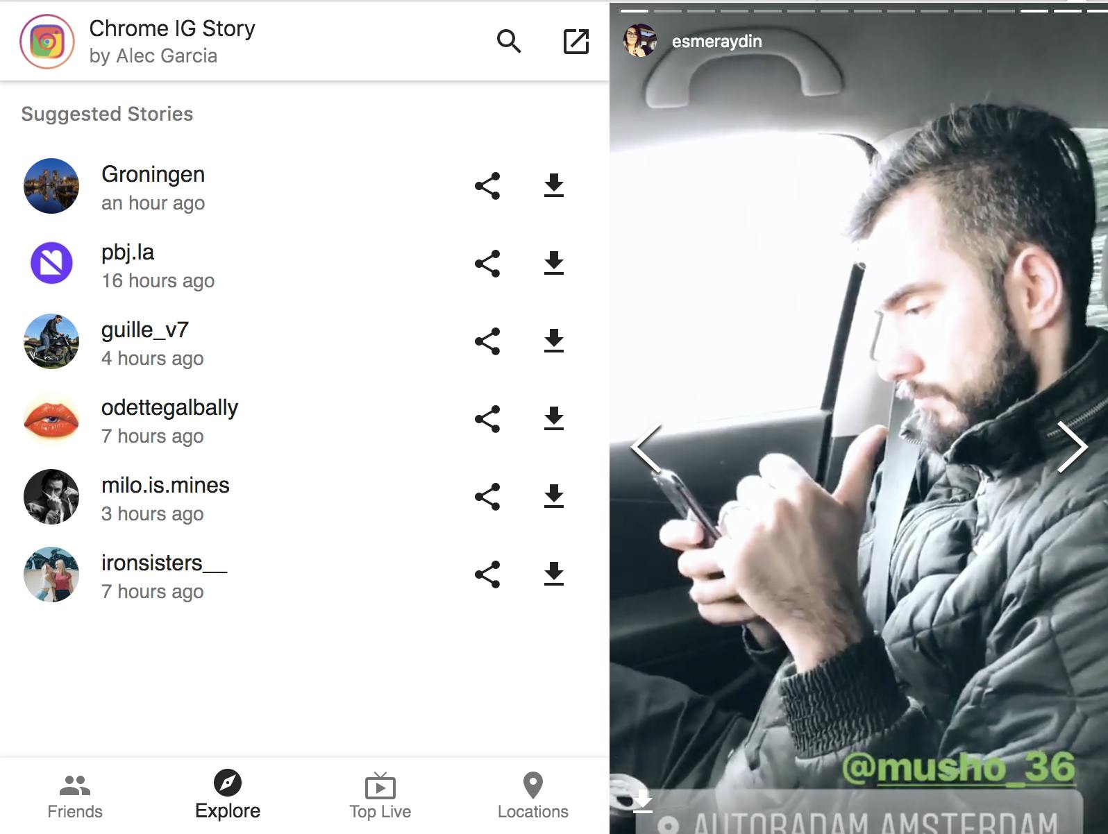 Tip 04 Met Chrome IG Story kun je alle verhalen van publieke Instagram-accounts downloaden.