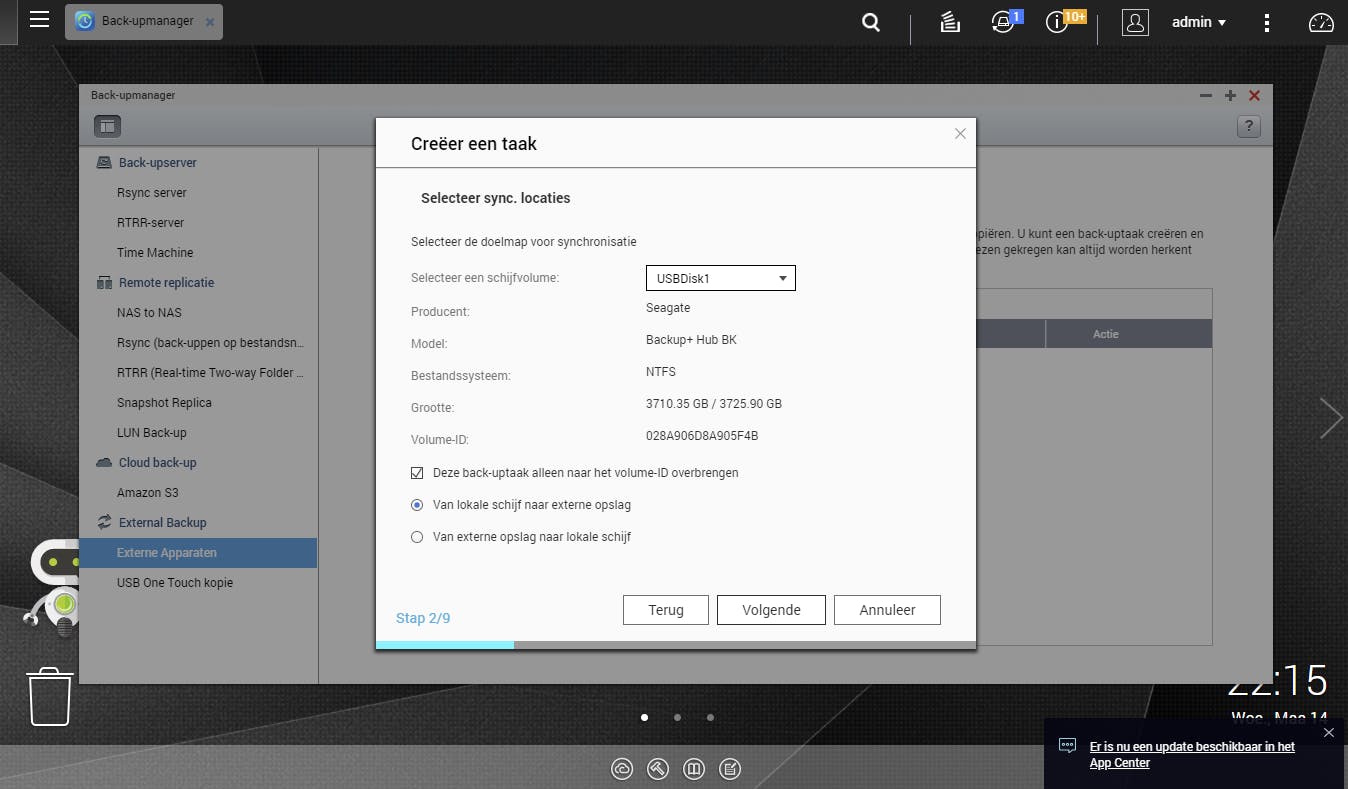05 Het mooiste is als er al een back-upmanager op je nas is geïnstalleerd vóórdat er mogelijk problemen optreden.