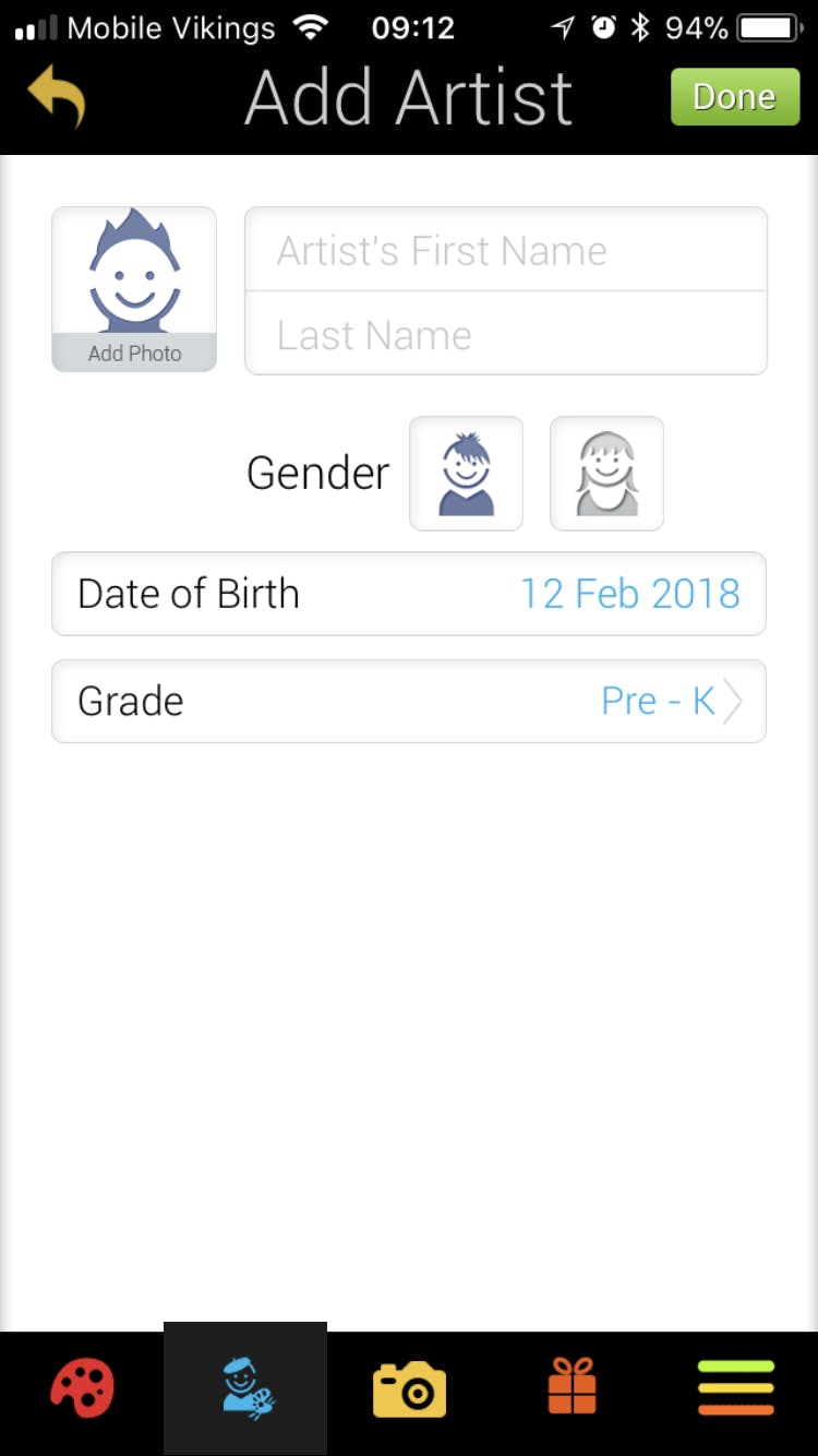 Een artiest toevoegen is kinderspel.