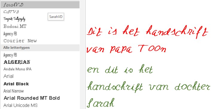 Zo kun je typen in je eigen handschrift