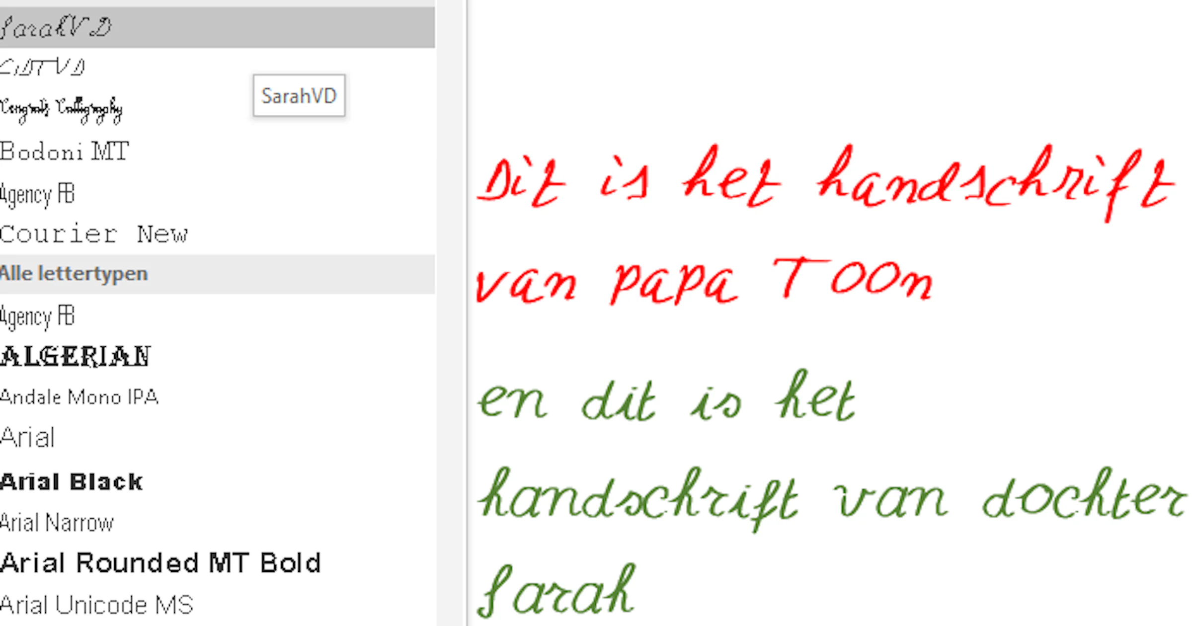 Zo kun je typen in je eigen handschrift