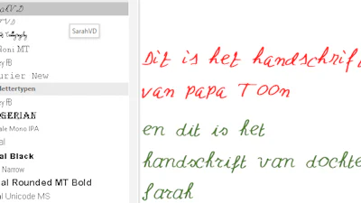 Zo kun je typen in je eigen handschrift