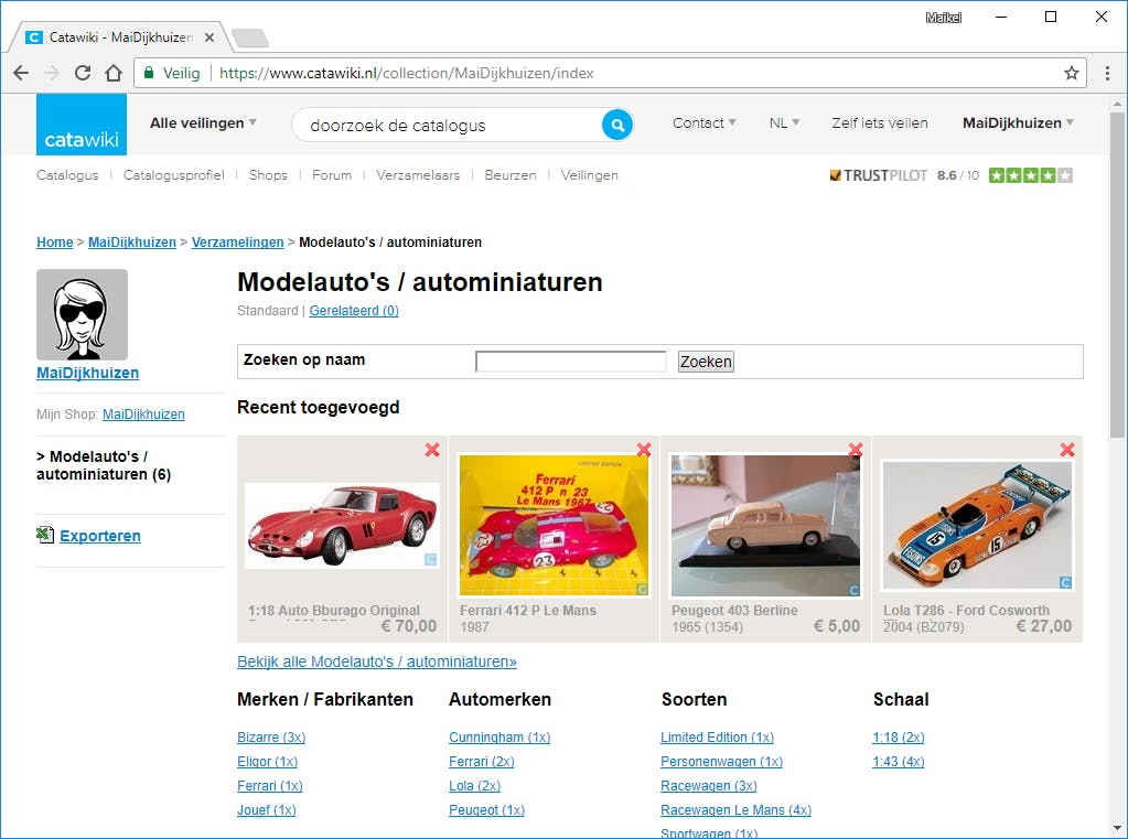 Tip 07 Snuffel binnen je eigen verzameldatabase van Catawiki.