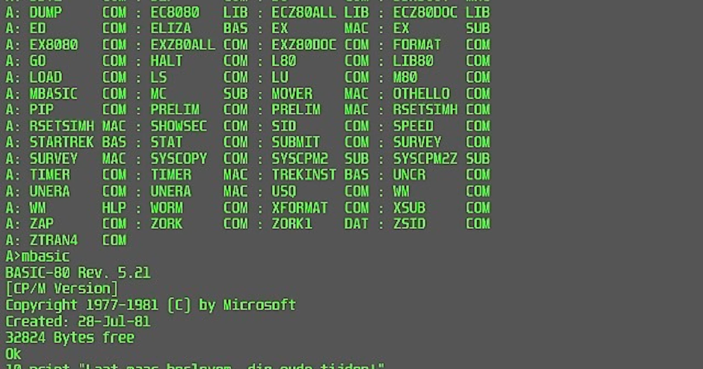 CP/M, Basic, Pascal met de Z80 microprocessor