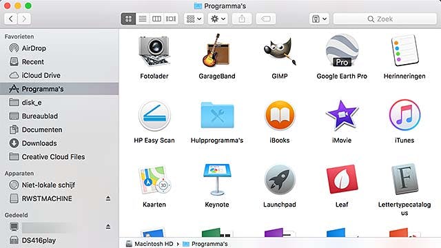 Doe meer met Finder in macOS