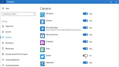 Zorg voor minder nieuwsgierige apps in Windows 10
