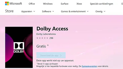 Surround-sound in Windows 10 zonder Dolby Atmos