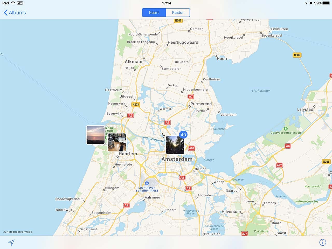 Check in één oogopslag waar foto's gemaakt zijn