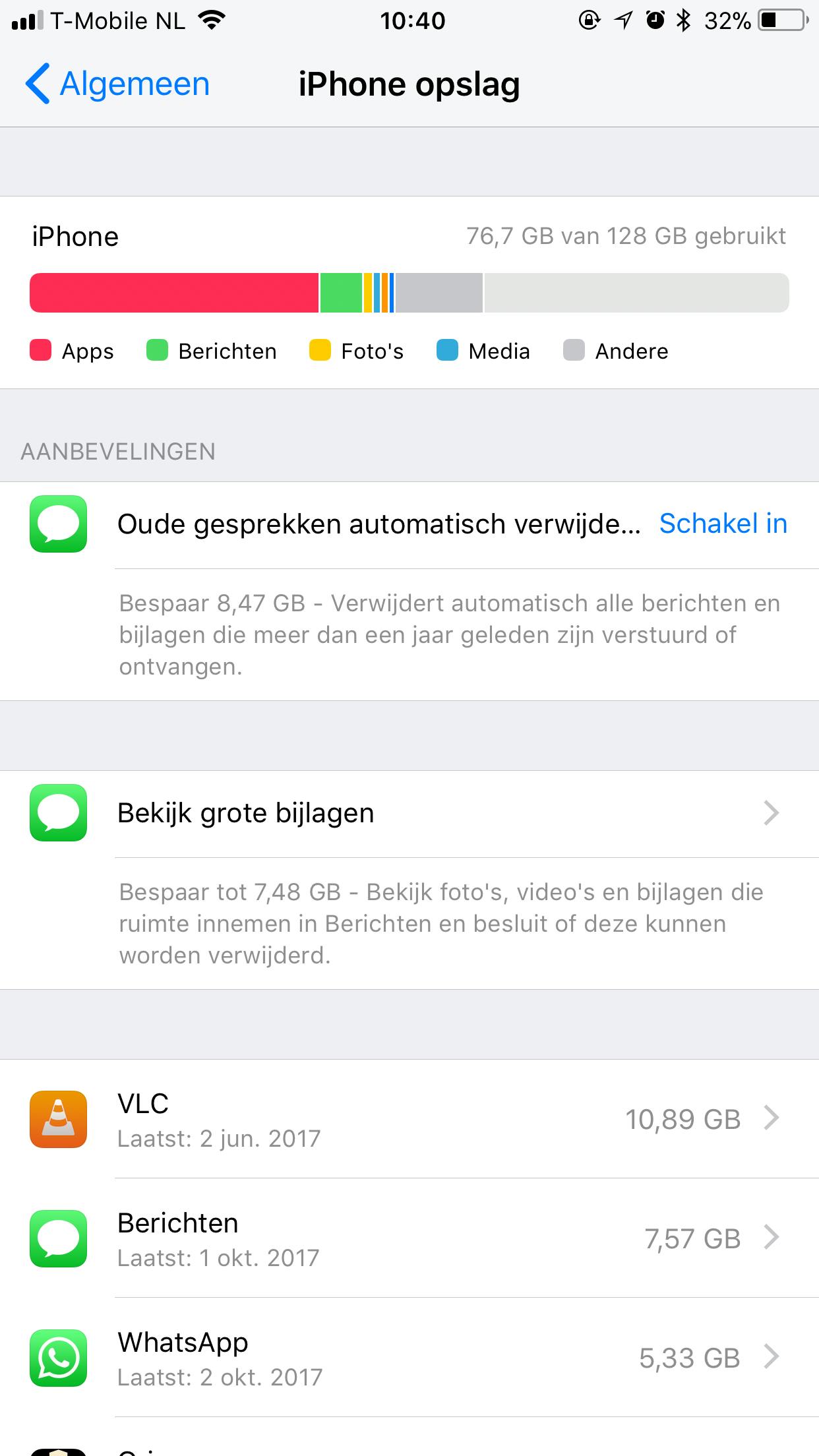 Gesprekken die ouder zijn dan een jaar inclusief hun bijlagen, kan iOS 11 automatisch verwijderen.