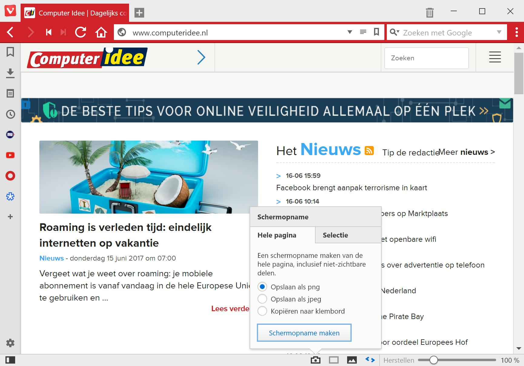 Tip 08 Handig! Een ingebouwde functie om schermafbeeldingen te maken.