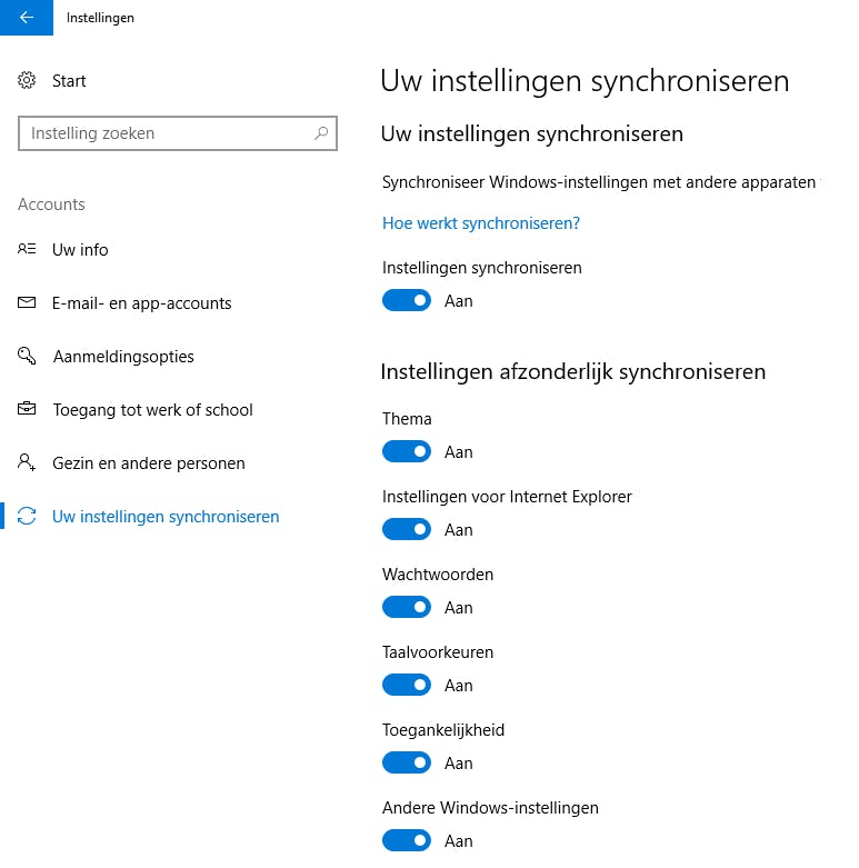 Tip 13 Voorkom dubbel werk en synchroniseer de instellingen tussen de verschillende computers die je gebruikt.