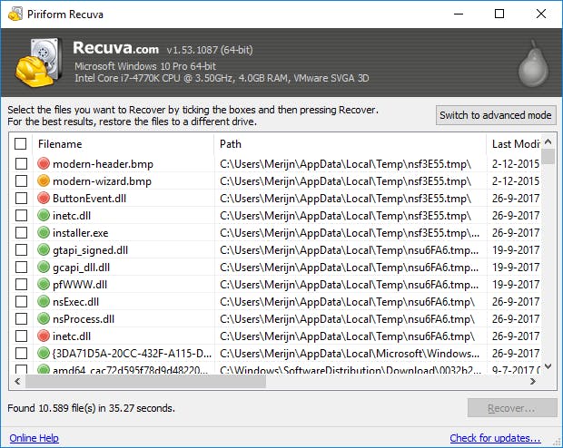 Per ongeluk een bestand gewist? Met Recuva haal je het zo weer terug.