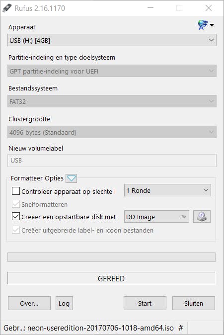 06 Veel Linux- distributies kun je wegschrijven in de dd-modus in Rufus.