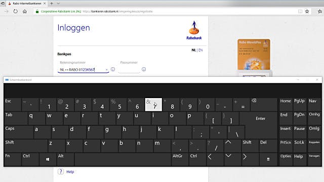Het Windows 10 schermtoetsenbord omzeilt keyloggers