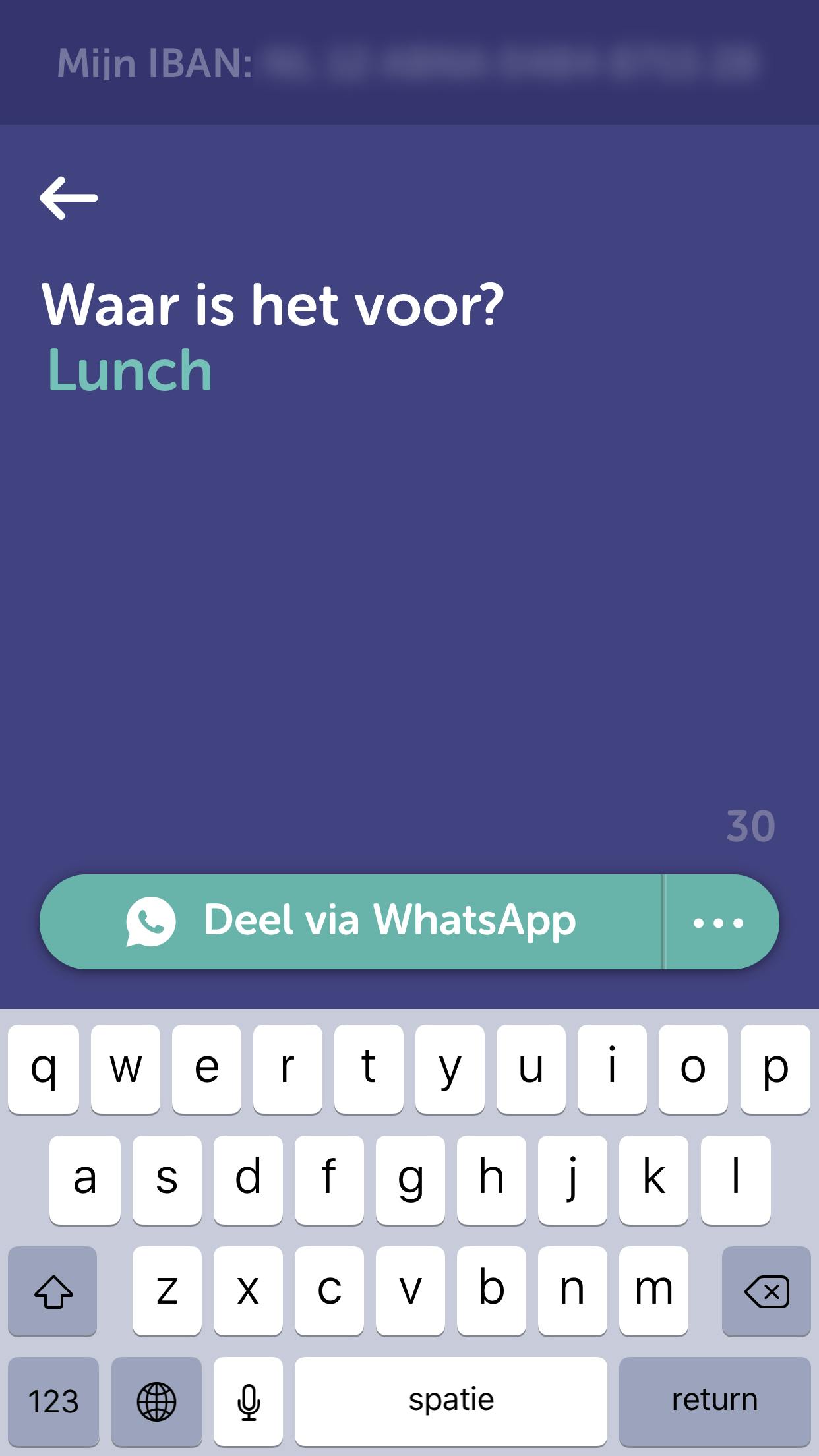 02 Tikkie stelt je in staat om via iDeal te betalen, maar je dient wel iedere persoon apart een verzoek te sturen.