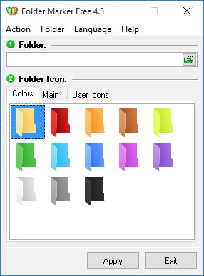 Screenshot van Folder Marker Free.