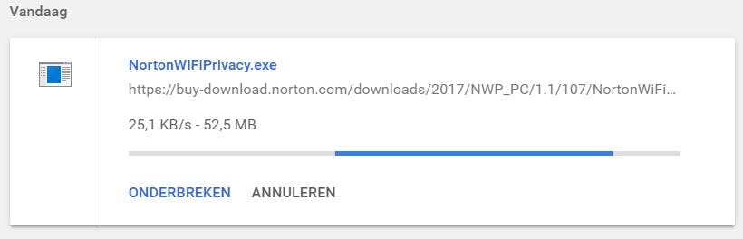 Downloadsnelheid uit het jaar 2000...