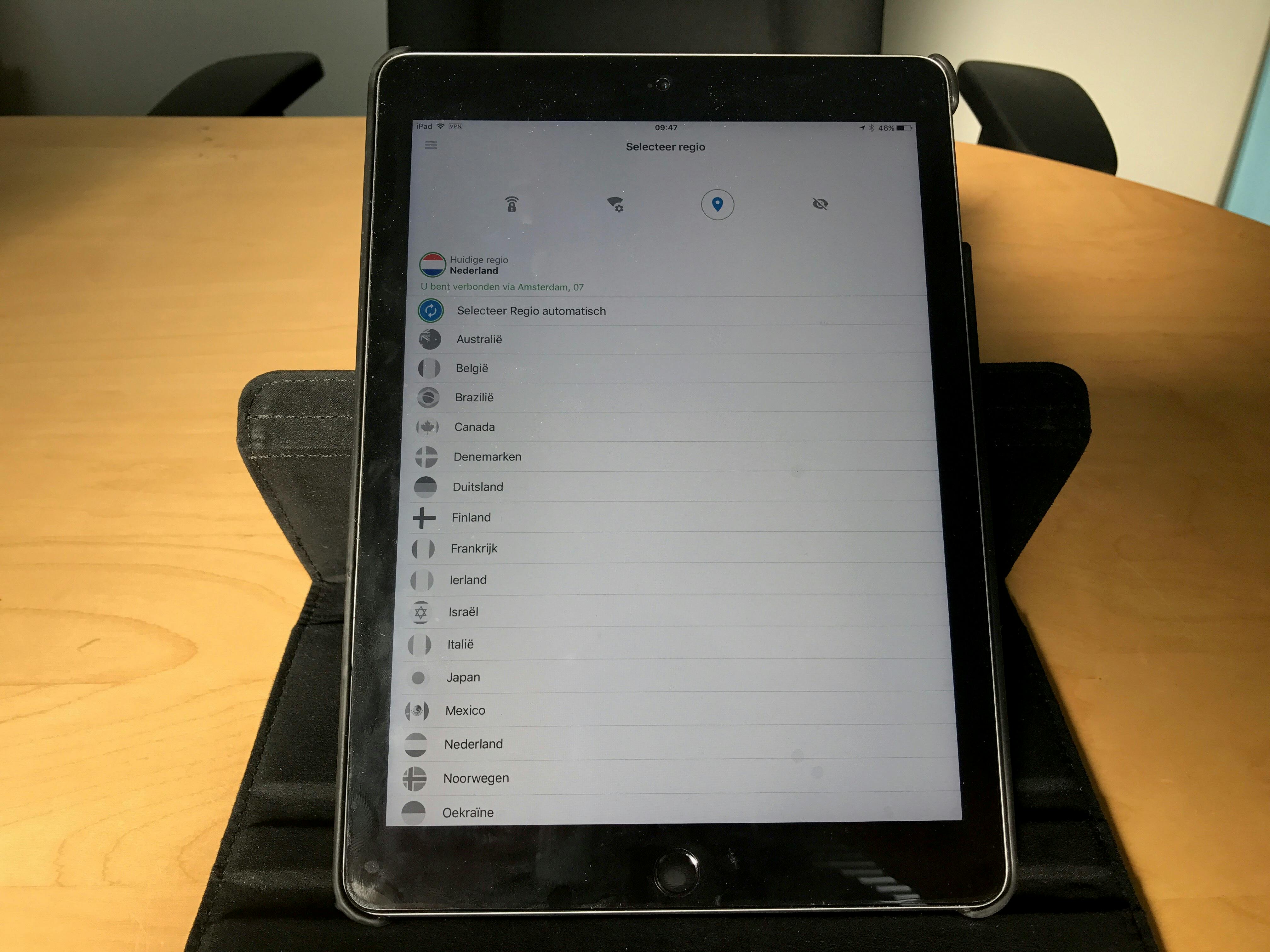 Je kunt uit zeer veel landen kiezen om verbinding te maken