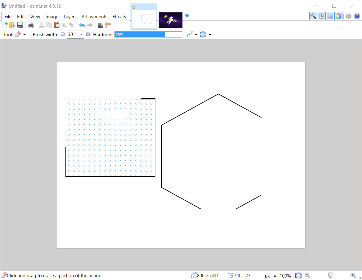 Paint.NET zet alle beschikbare tools direct in beeld en is daardoor erg gebruiksvriendelijk.