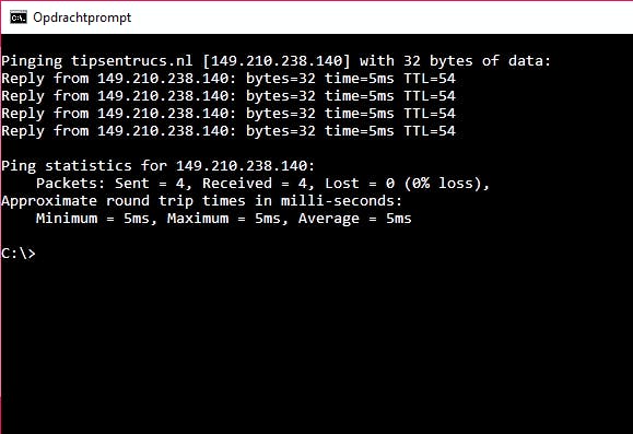 Tip 04 Internet plat? Je checkt het eenvoudig met het commando ping.