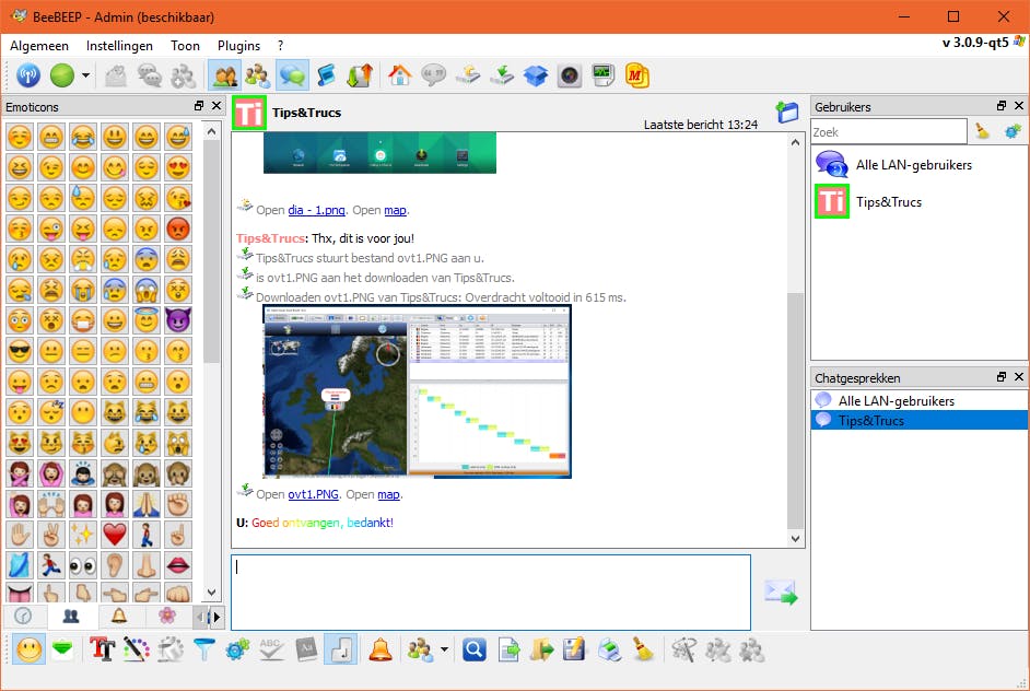 Tip 01 Chatten en bestanden uitwisselen met andere netwerkgebruikers.