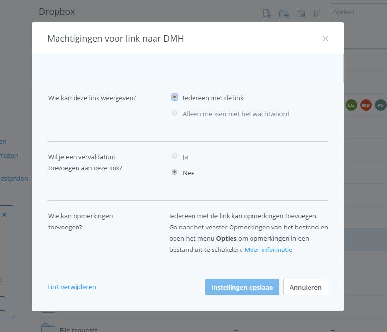 Tip 05 Met de betaalde versie van Dropbox kun je ook je Dropbox-links beveiligen.