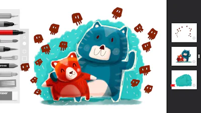 Digitaal tekenen met Tayasui Sketches op Android en iOS