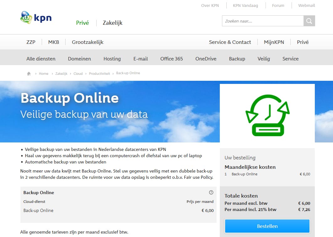 Reservekopieën kun je beter uploaden naar de daarvoor bedoelde diensten.