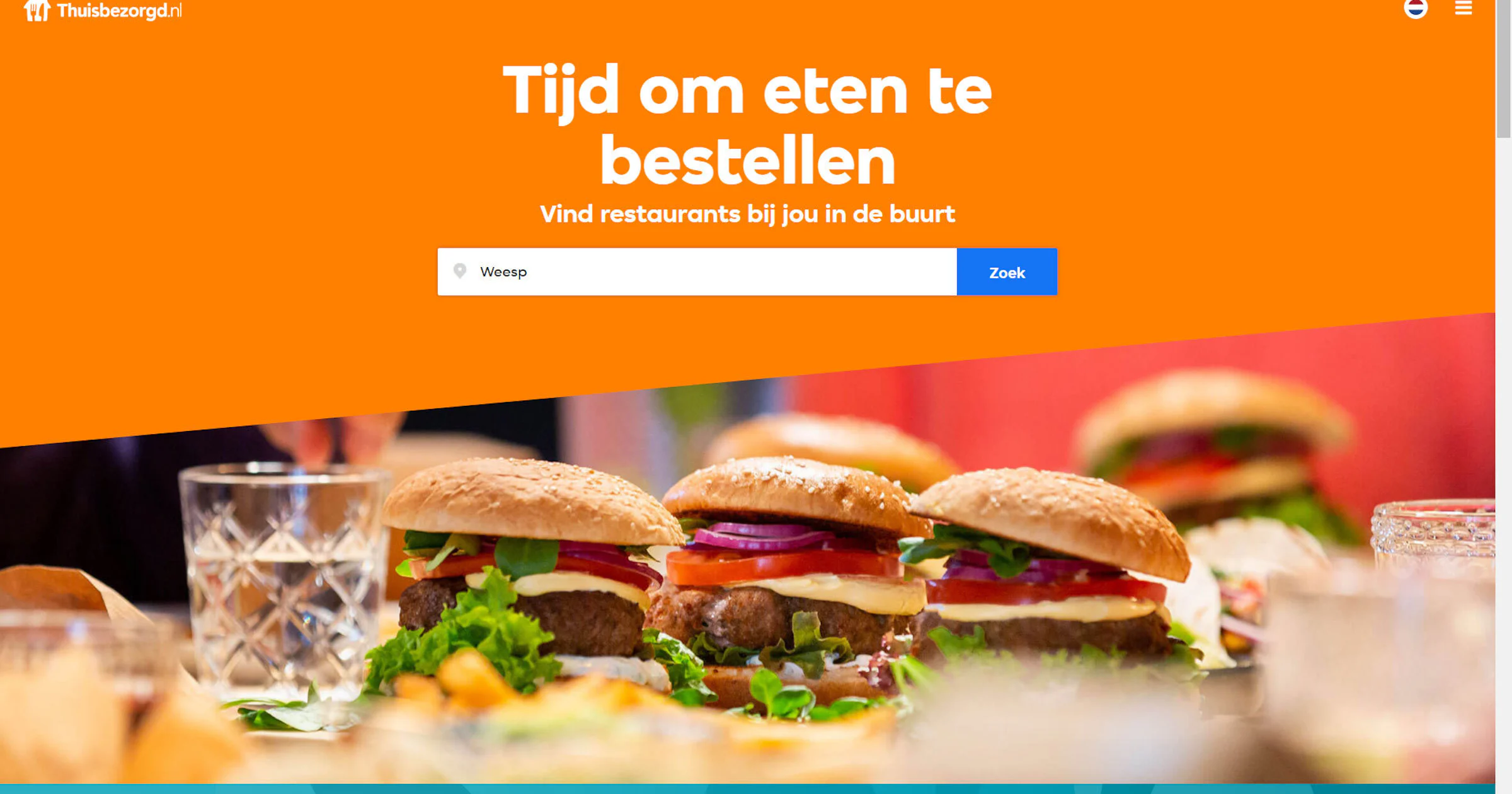 Thuisbezorgd en Booking.com als zoekmachine gebruiken