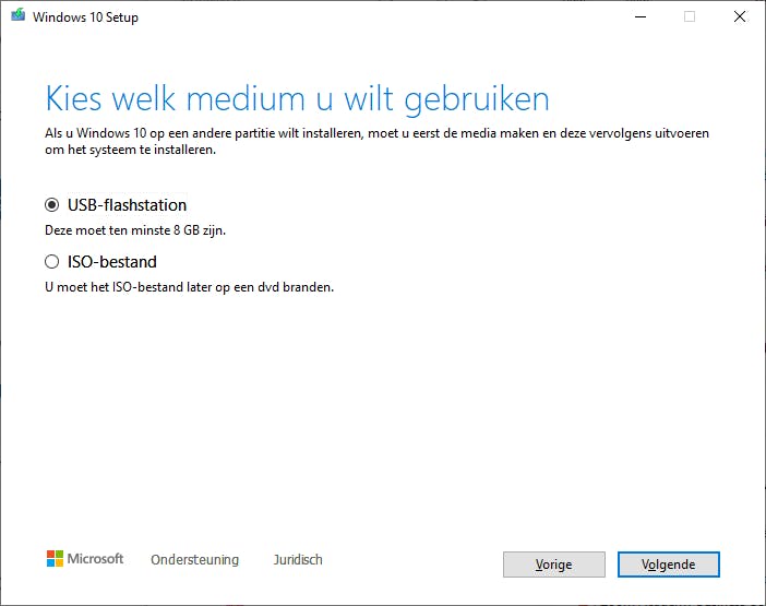 09 Kies hier voor het meest efficiënte medium, namelijk een usb-stick.