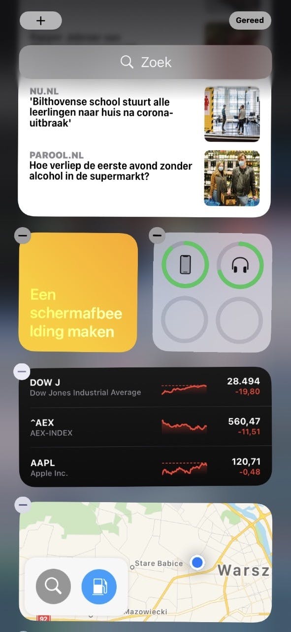 Worden de widgets in iOS 15 verder aangepakt?