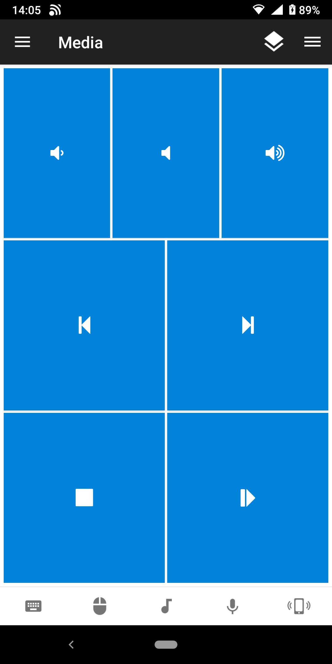 Met deze afstandsbediening kun je  comfortabel de mediaspeler op de pc bedienen.