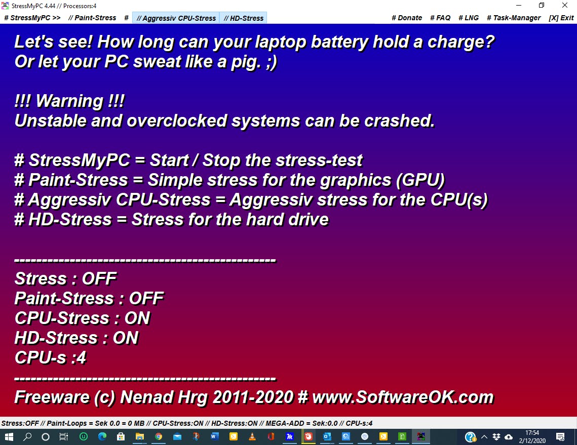 Grafisch ziet het programma er niet uit.