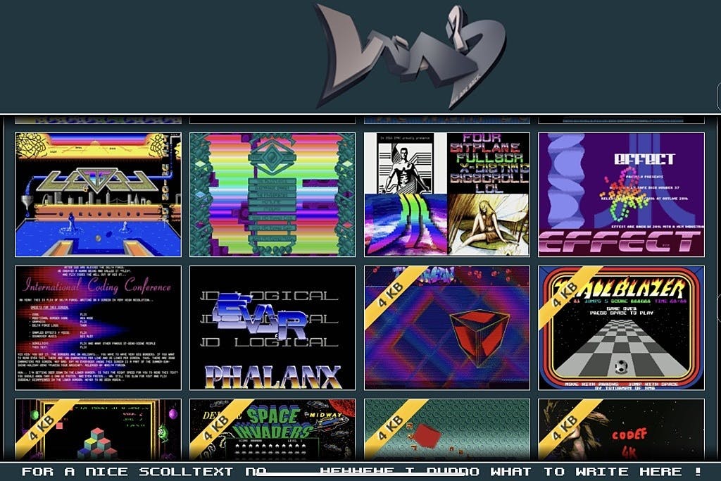 Terug naar de gouden jaren van homecomputers en bijbehorende demo’s.