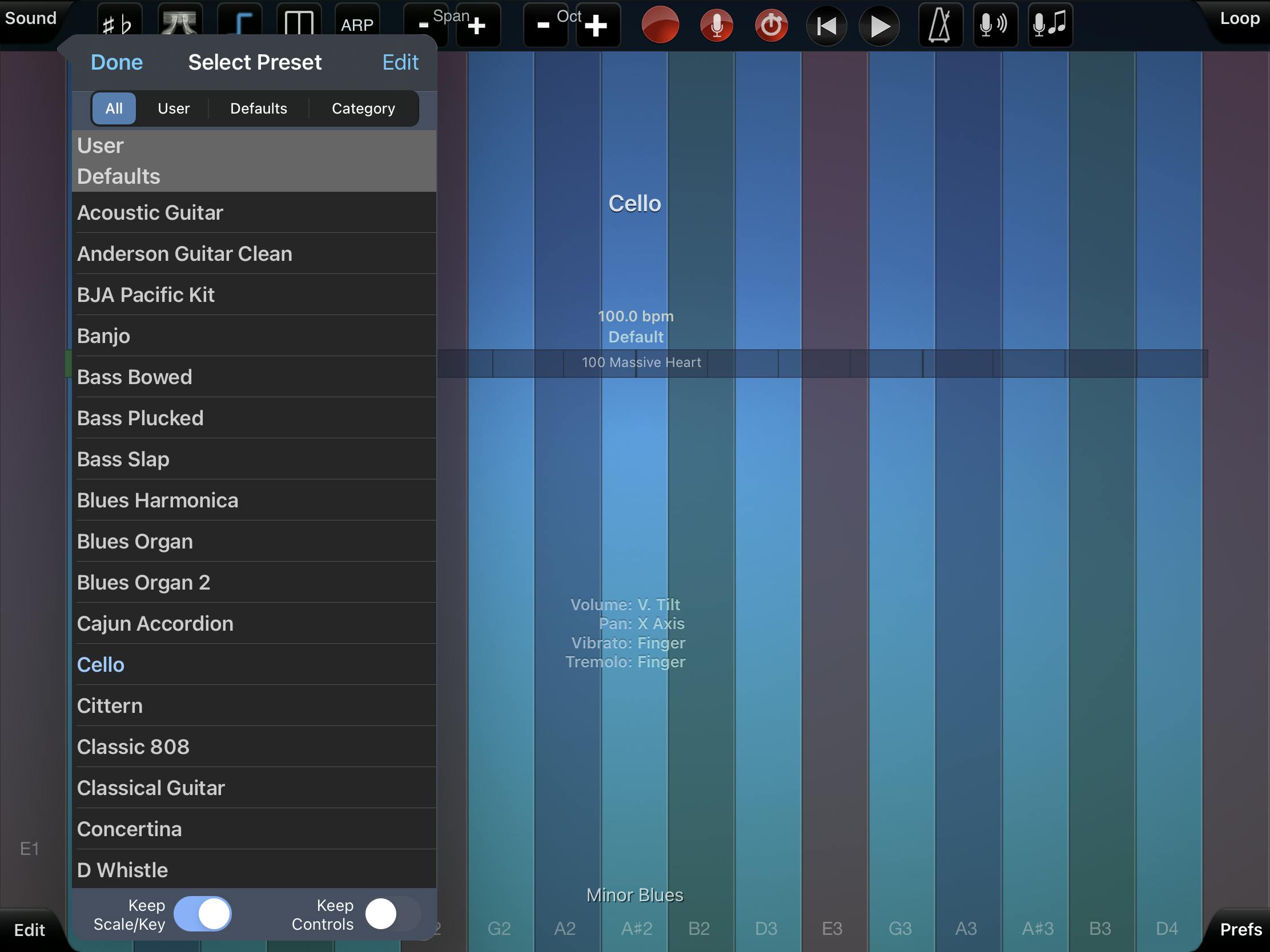 De unieke bediening van ThumbJam maakt van je iPad een echt instrument.