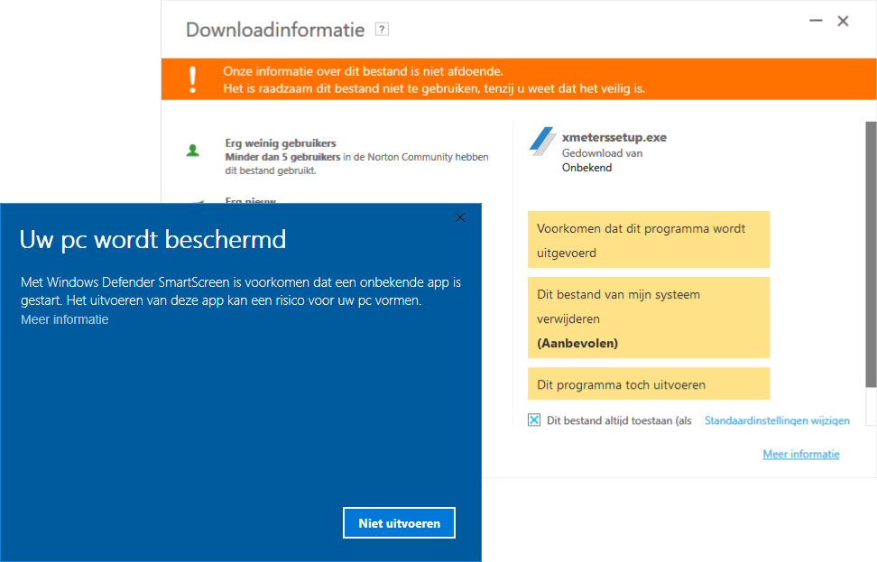 Laat je niet direct afschrikken door waarschuwingen van je beveiligingssoftware.